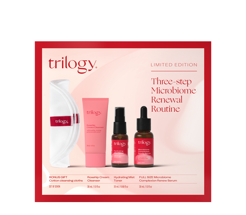 Trilogy Three Step Microbiome Routine Limited Edition Gift Set